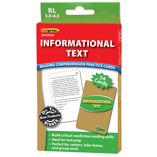 Informational Text Practice Cards Green Level