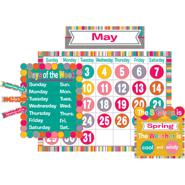 Tropical Punch Calendar Bulletin Board-Teacher Created Resources