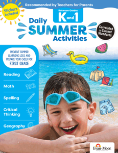 Daily Summer Activities, Between Kindergarten and 1st Grade Activity Book  Evan-Moor