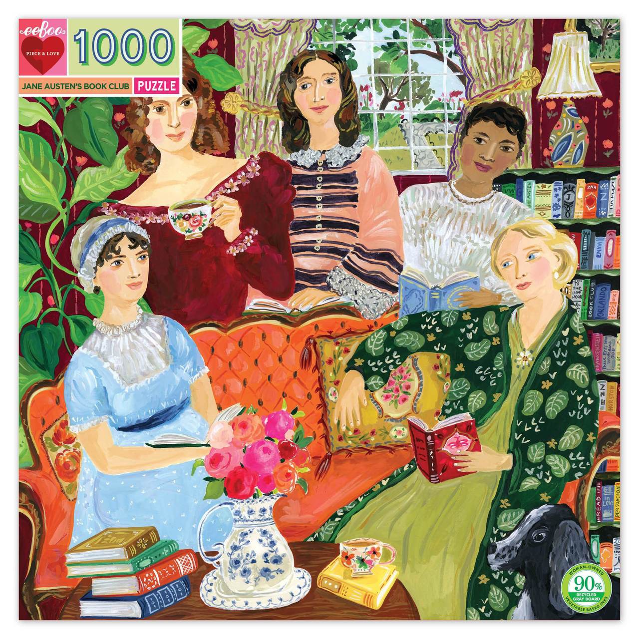 Jane Austen's Book Club - 1000pc Square Jigsaw Puzzle - eeBoo