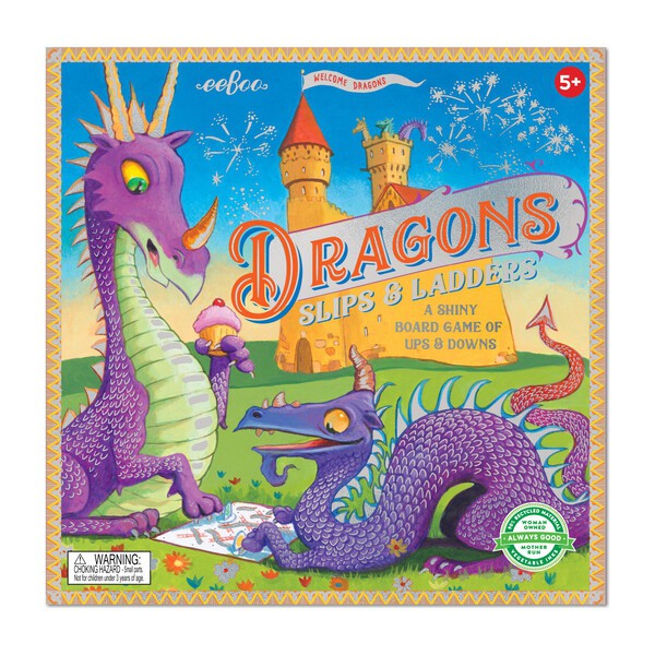 Dragons Slips and Ladders Board Game -  eeBoo
