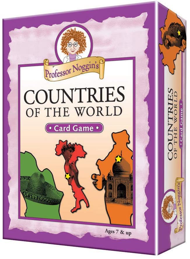 Professor Noggin Countries of The World - A Educational Trivia Based Card Game for Kids - Outset Media
