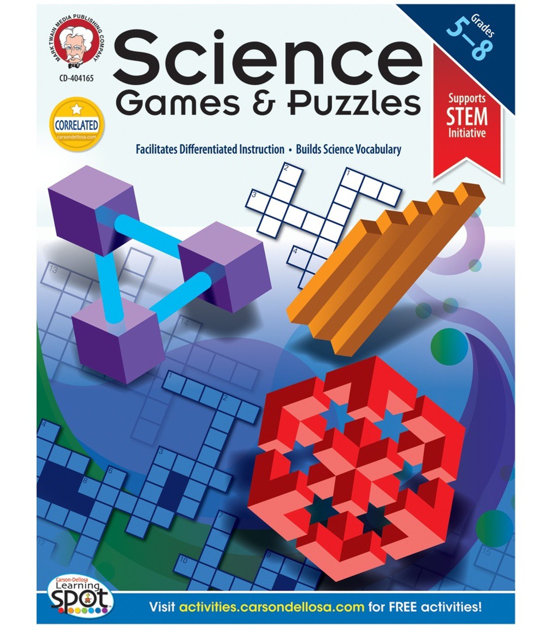 Science Games and Puzzles Resource Book Grade 5-8