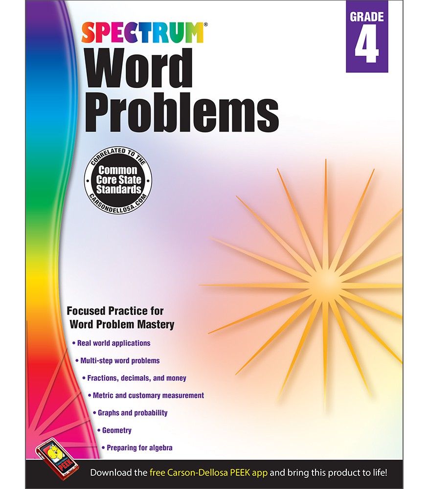 Spectrum Word Problems Grade 4