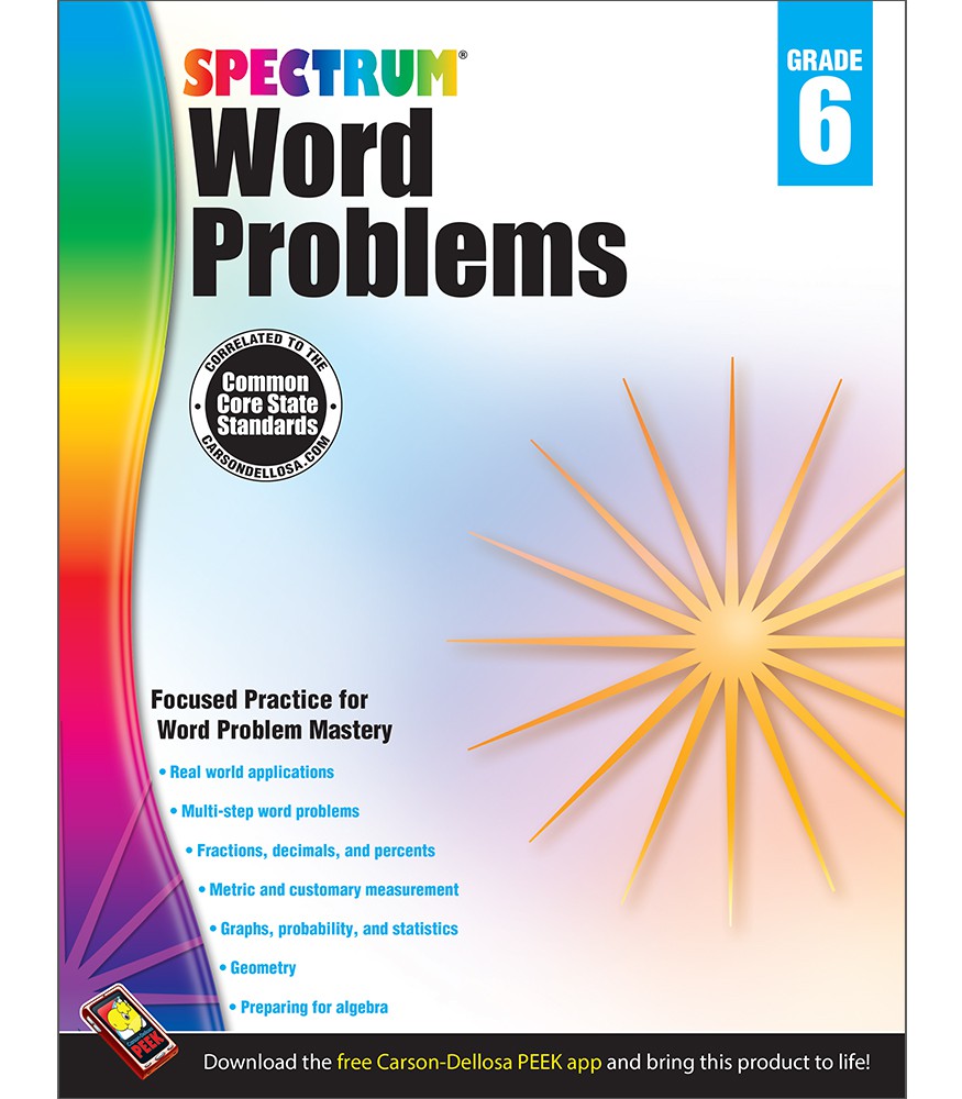 Spectrum Word Problems Grade 6