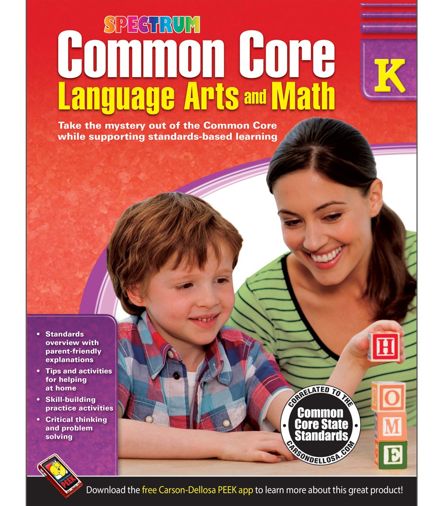Spectrum Common Core Language Arts and Math Resource Book, Grade K