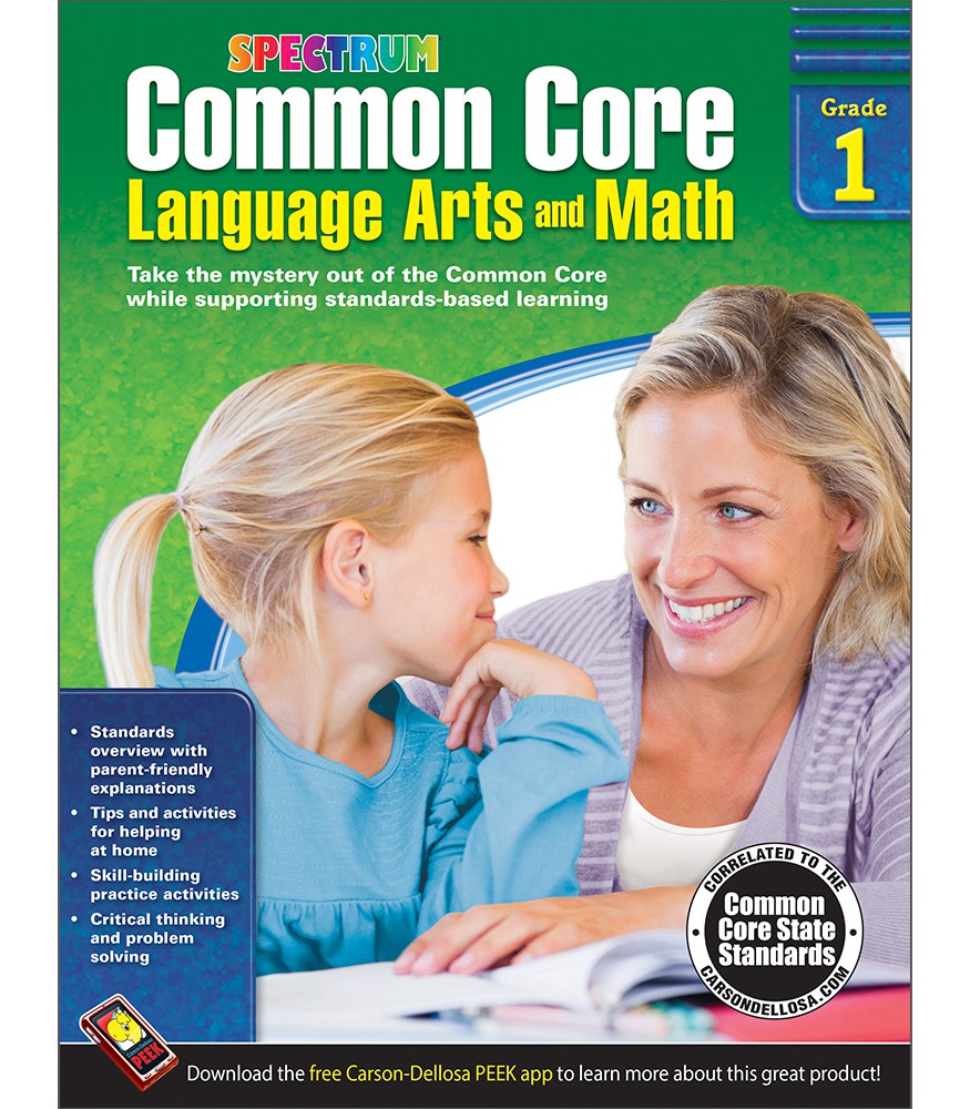 Spectrum Common Core Language Arts and Math Resource Book Grade 1