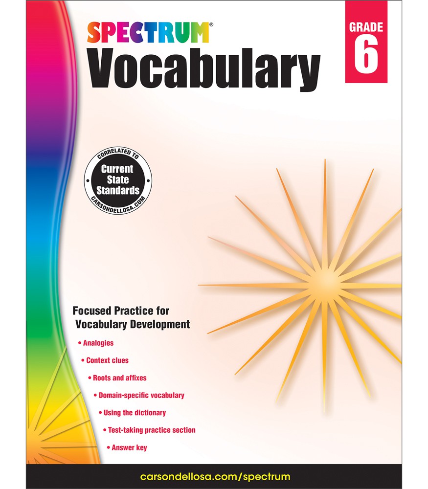 Spectrum Vocabulary Grade 6