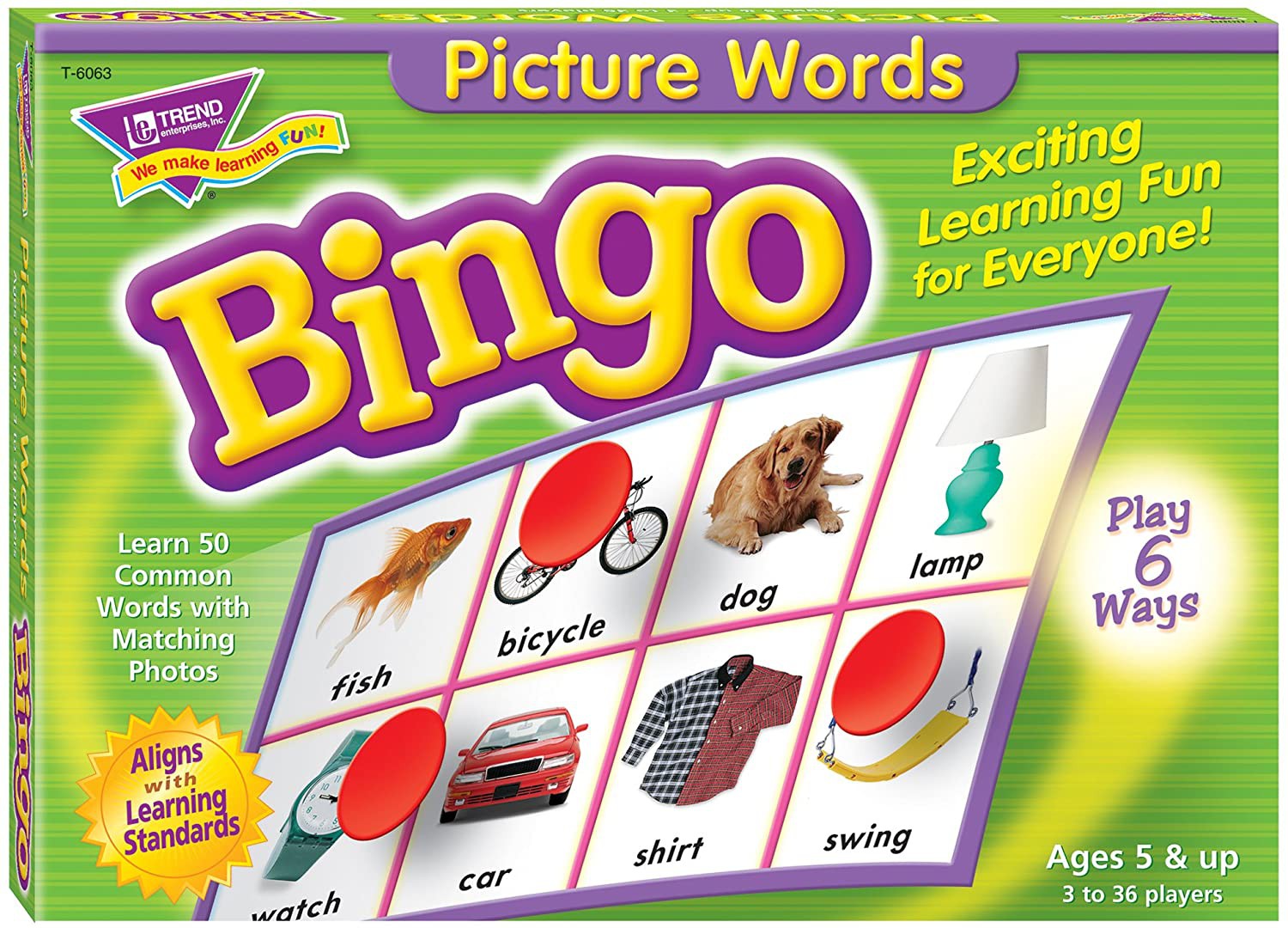 Picture Words Bingo Game - The Learning Journey