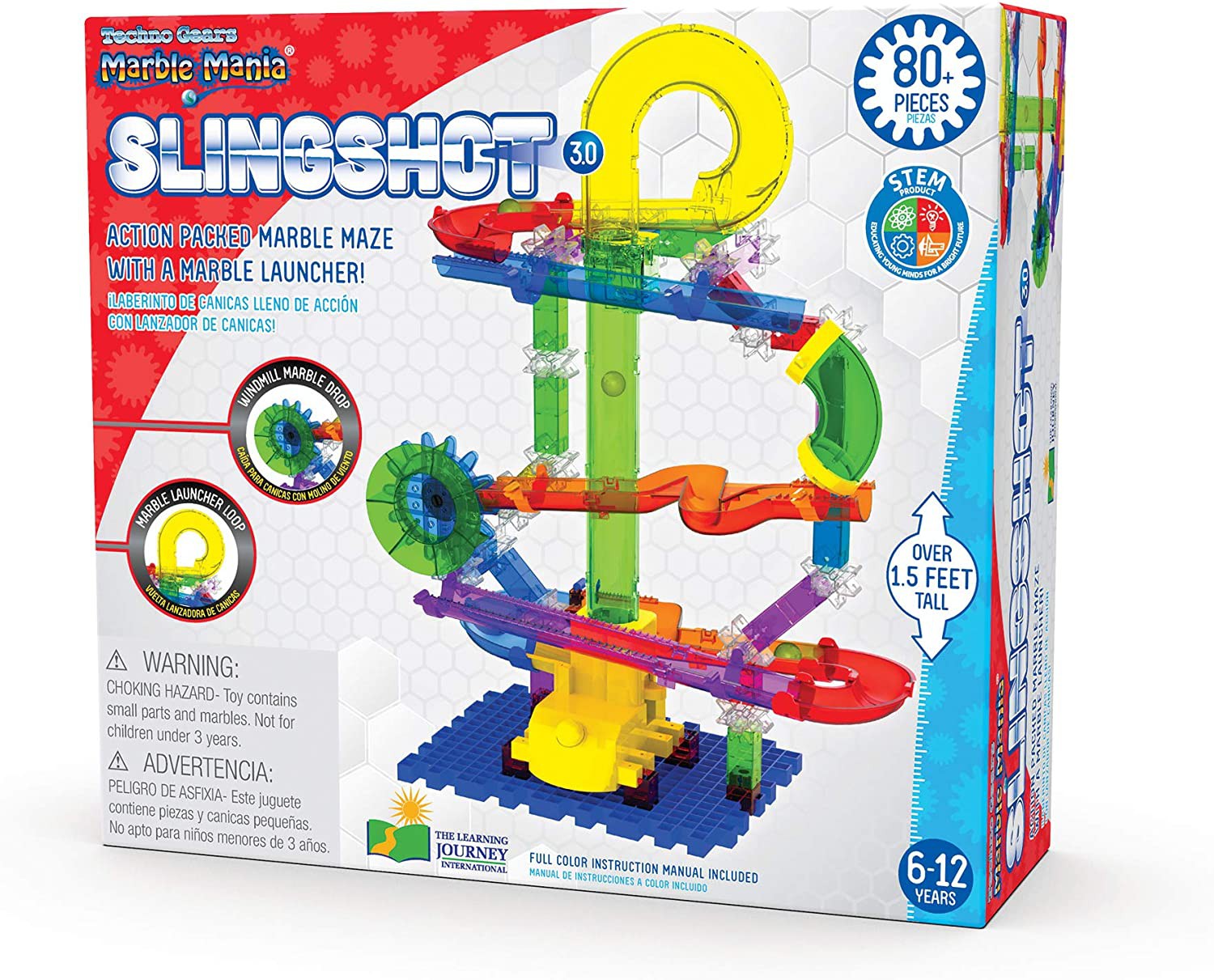Techno Gears Marble Mania - Slingshot 3.0  - Marble Run - The Learning Journey