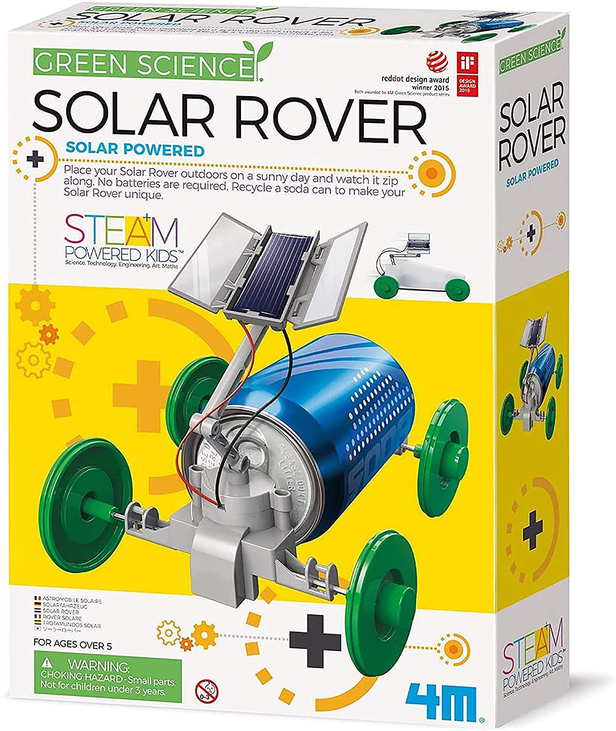 Green Science Solar Rover Kit DIY Solar Power, Eco-Engineering Stem - Elenco