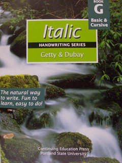 Italic Handwriting Book G, Basic & Cursive (Getty-Dubay)