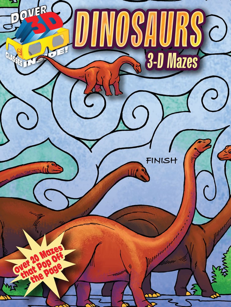 3-D Mazes--Dinosaurs