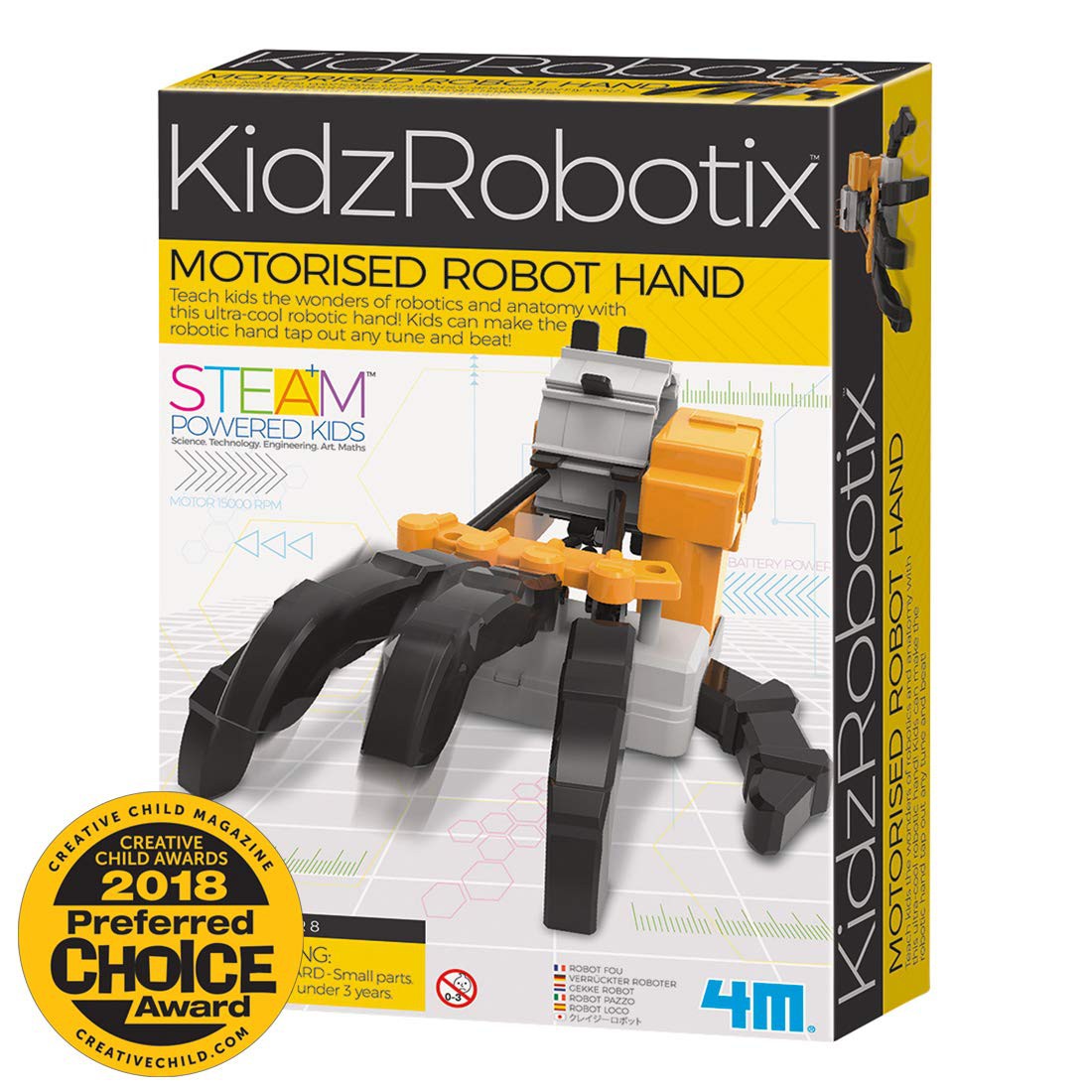 4M Kidzrobotix Motorized Robot Hand Kids Science Kit
