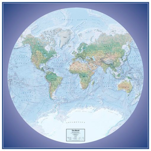 Global View Series World Physical Wall Map