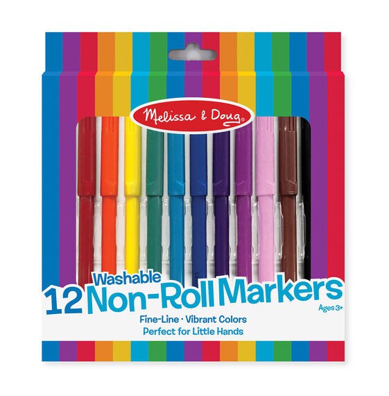12 Non-Roll Marker Set - Melissa and Doug