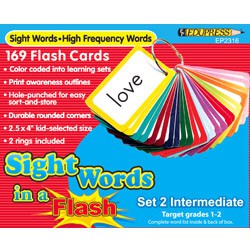 Sight Words in a Flash™ Color-coded Flash Cards, Grades 1–2, Set 2 Intermediate