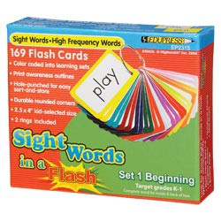 Sight Words in a Flash™ Color-coded Flash Cards, Grades K–1, Set 1 Beginning