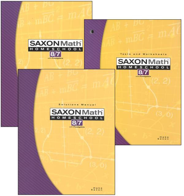 Saxon Math 8/7 Homeschool Kit (3rd Edition)