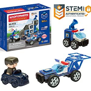 Magformers Amazing Police 50 Piece - Building STEM 