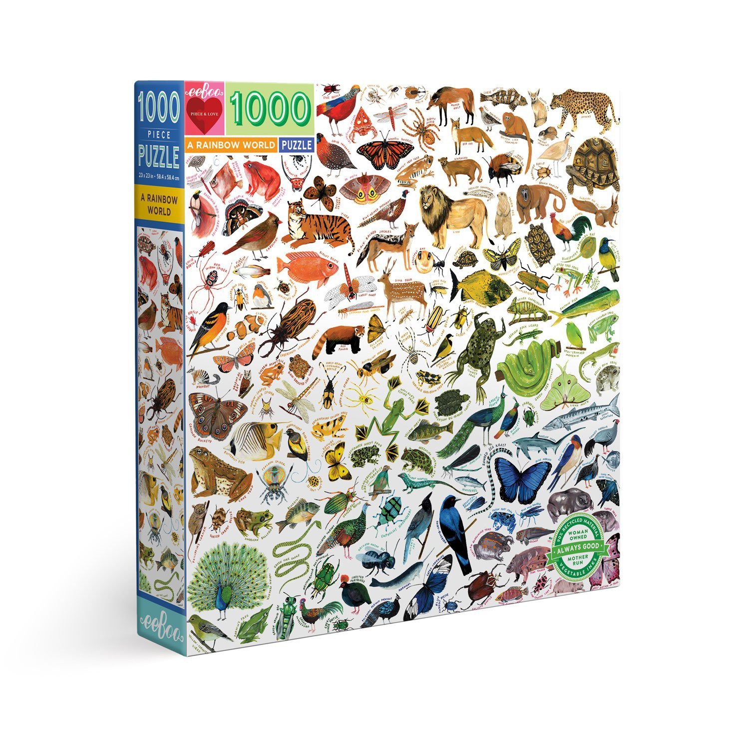 A Rainbow World 1000 Piece Puzzle - eeBoo