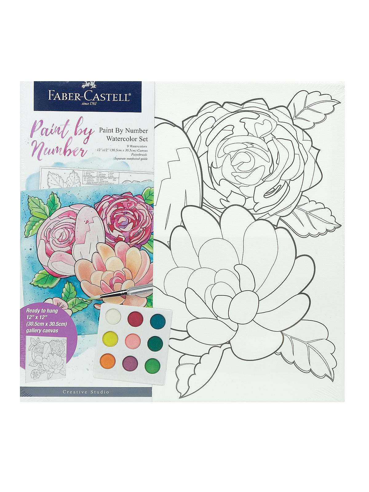  Paint by Number Watercolor Bold Floral - Faber-Castell
