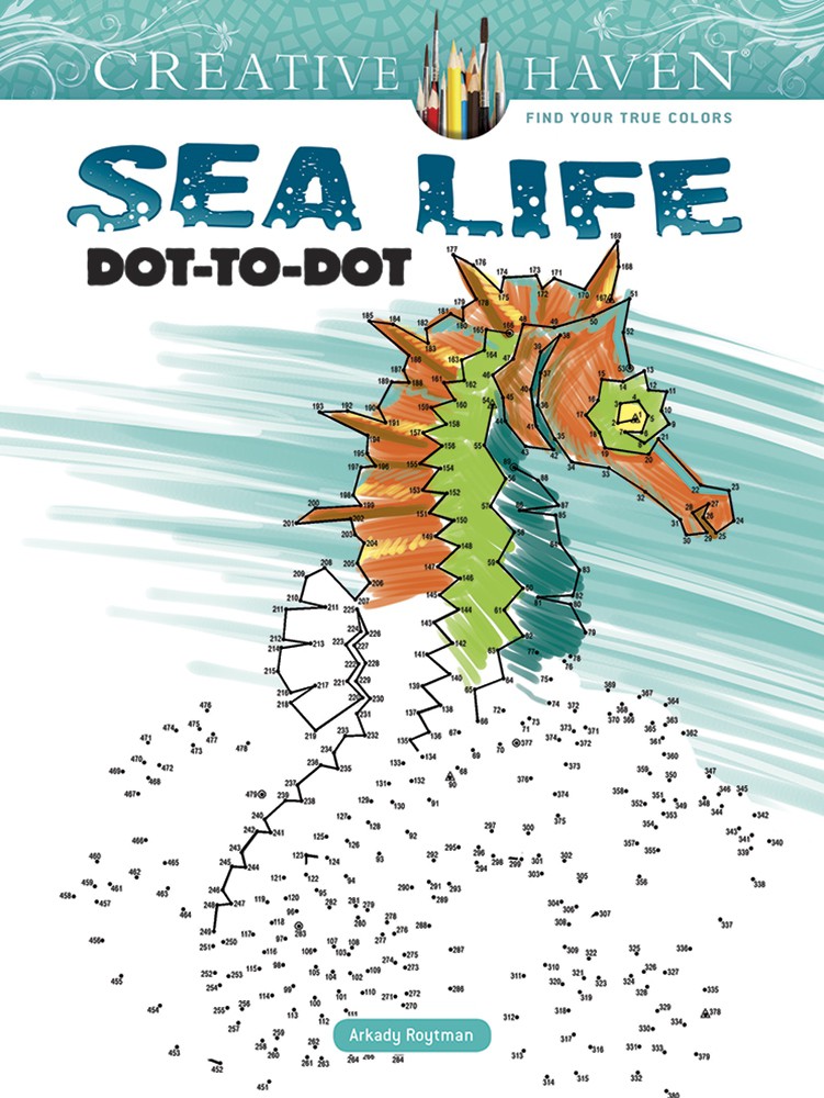 Creative Haven Sea Life Dot-to-Dot Coloring Book