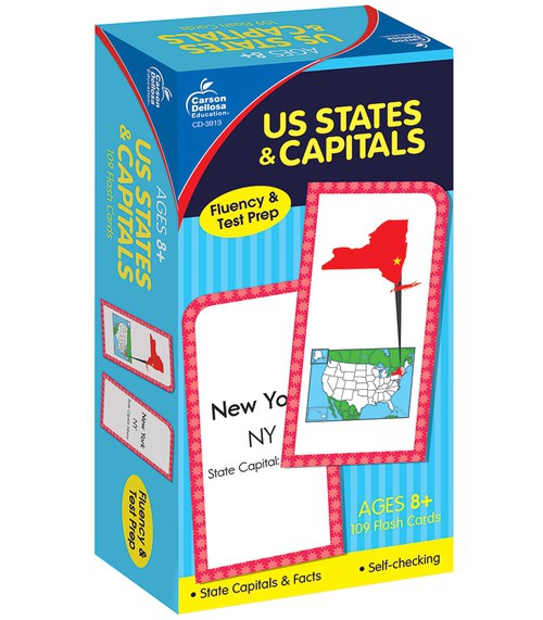 U.S. States & Capitals Flash Cards