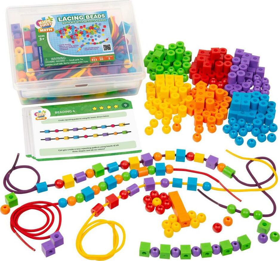 Kids First Math: Lacing Beads Math Kit with Activity Cards - Thames & Kosmos