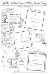 Four Square Writing Poster Paper Grades 1-3
