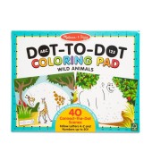 ABC 123 Dot-to-Dot Coloring Pad – Wild Animals