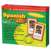 Spanish in a Flash™ Color-Coded Flash Cards, Set 1