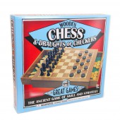 Wooden Chess/Checker Set - House of Marbles