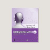 Dimensions Math Workbook Solutions 7A