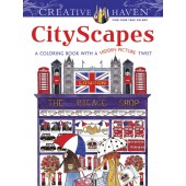 Creative Haven CityScapes: A Coloring Book with a Hidden Picture Twist