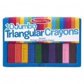 Set of 10 Jumbo Triangular Crayons