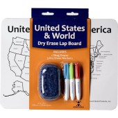 World/USA Dry Erase Activity Lap Board