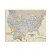 Hemispheres Boardroom Series United States Laminated Wall Map (38" x 48")