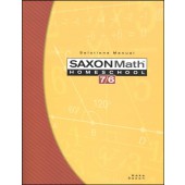 Saxon Math 7/6 Solutions Manual (4th Edition)