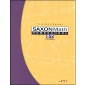 Saxon Math 8/7 Solutions Manual (3rd Edition)