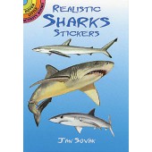 Realistic Sharks Sticker Book
